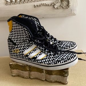 Black and White Adidas Tech Super Hidden Wedge